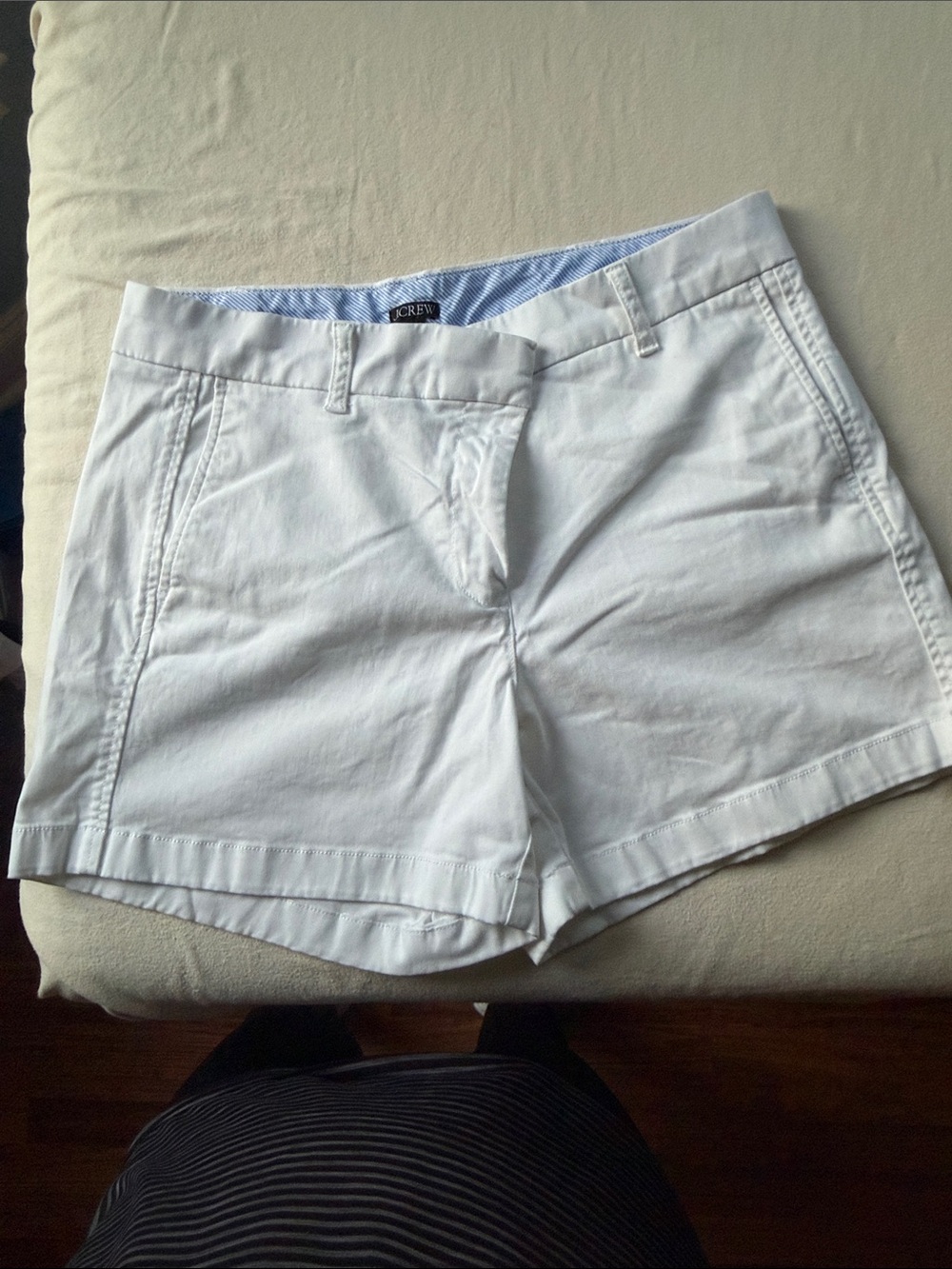 J. Crew White Cotton Chino Bermuda Shorts